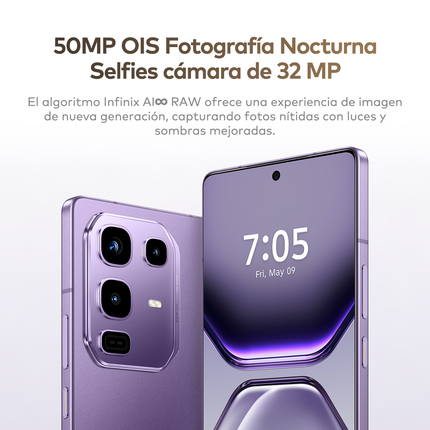 Infinix Note 50 Pro — Rendimiento Avanzado / Carga Rápida 90W / Pantalla AMOLED 144Hz