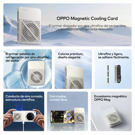 OPPO Magnetic Cooling Fan ❄️Mantén tu smartphone frío incluso en gaming extremo 🔥🎮