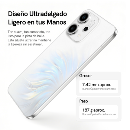 OPPO Reno14 F 5G Azul – 256GB de almacenamiento + 12GB de RAM con Enco Buds3 incluidos