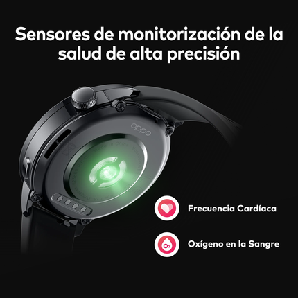 OPPO Watch X2 Mini Negro – Smartwatch AMOLED, Batería Hasta 7 Días, Salud y Deportes